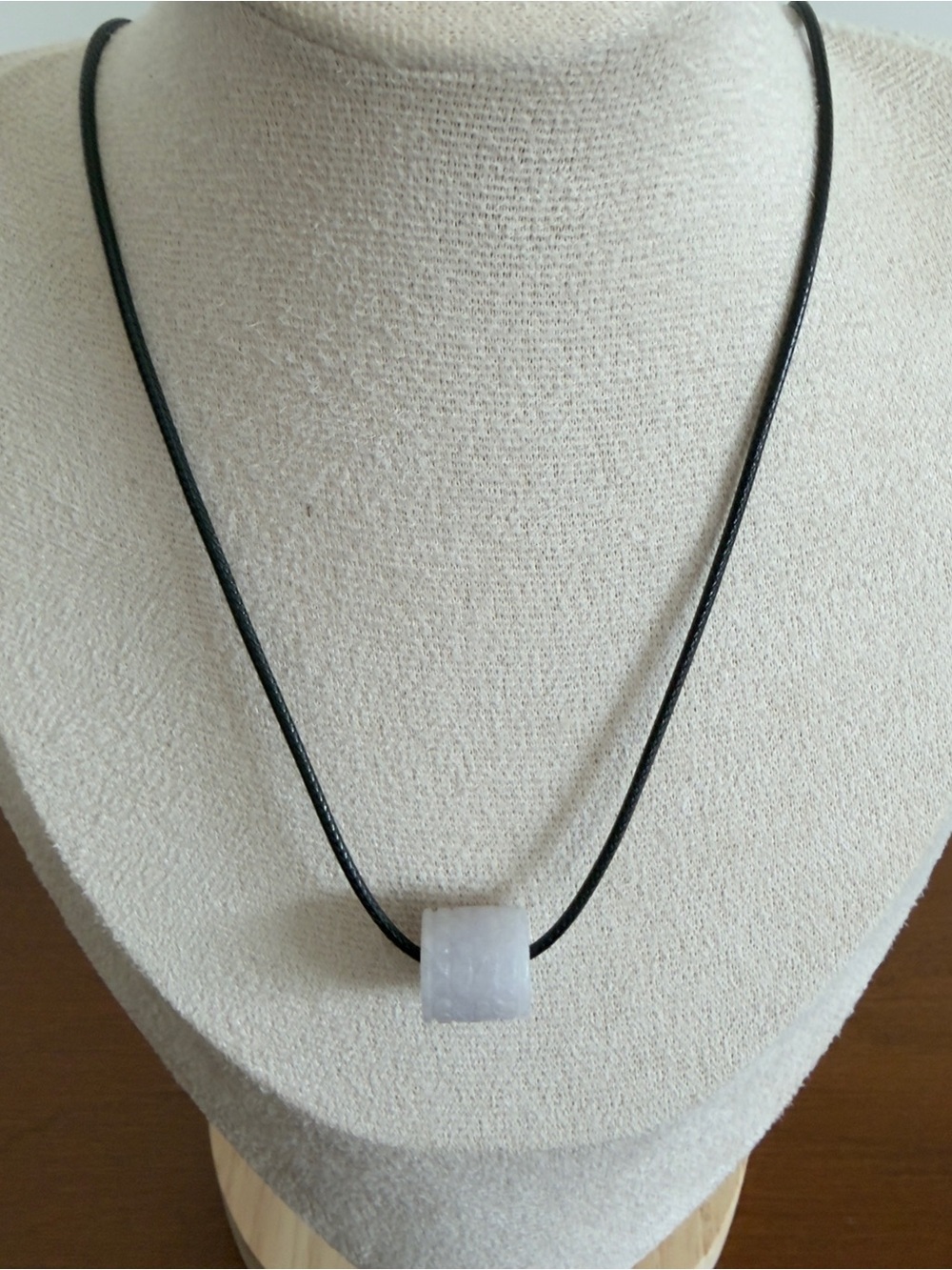 Grade A Burma Jade Lavender Hand-Carved Barrel Pendant